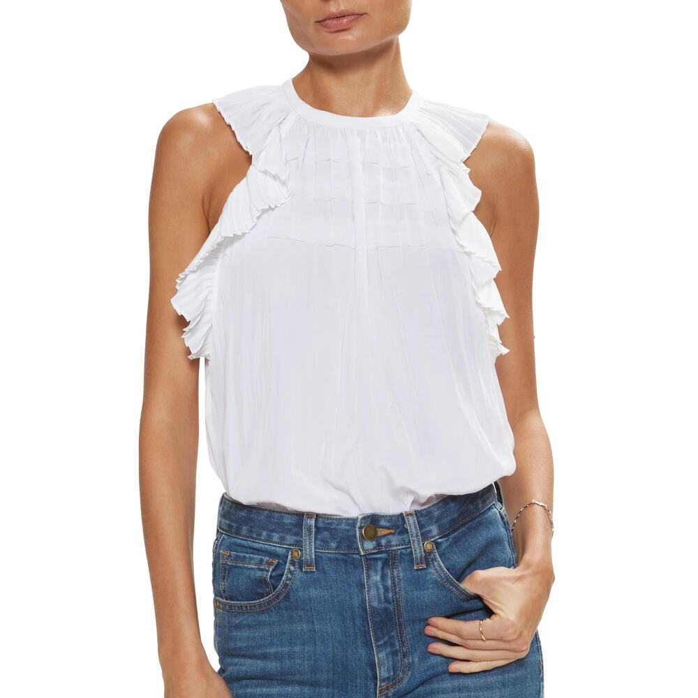 RAMY BROOK Carmi Flutter Sleeve Tank In Ivory XXS